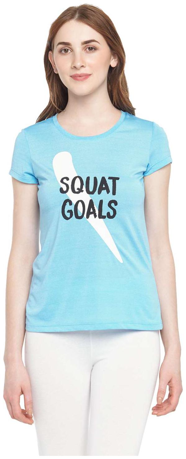 

Ajile By Pantaloons Women Blue Regular fit Round neck Cotton T shirt