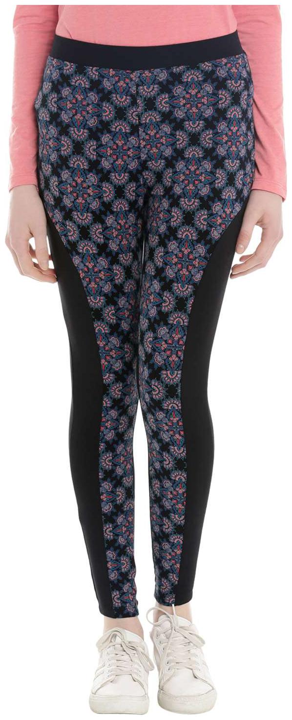 

Ajile By Pantaloons Women Slim fit Cotton Printed Track pants - Black