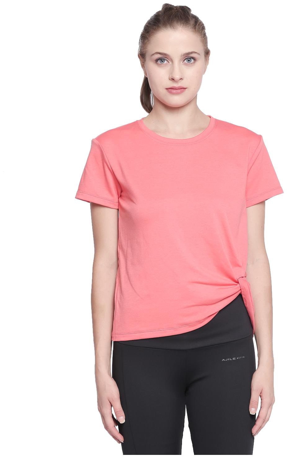 

Ajile By Pantaloons Women Solid Regular top - Pink