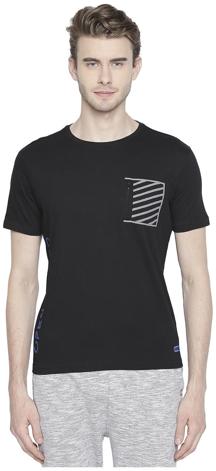 

Ajile By Pantaloons Men Black Slim fit Cotton Round neck T-Shirt - Pack Of 1