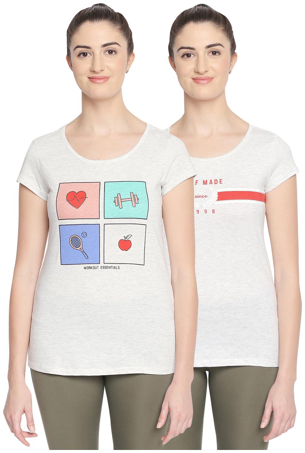 

Ajile By Pantaloons Women Multi Regular fit Round neck Cotton T shirt