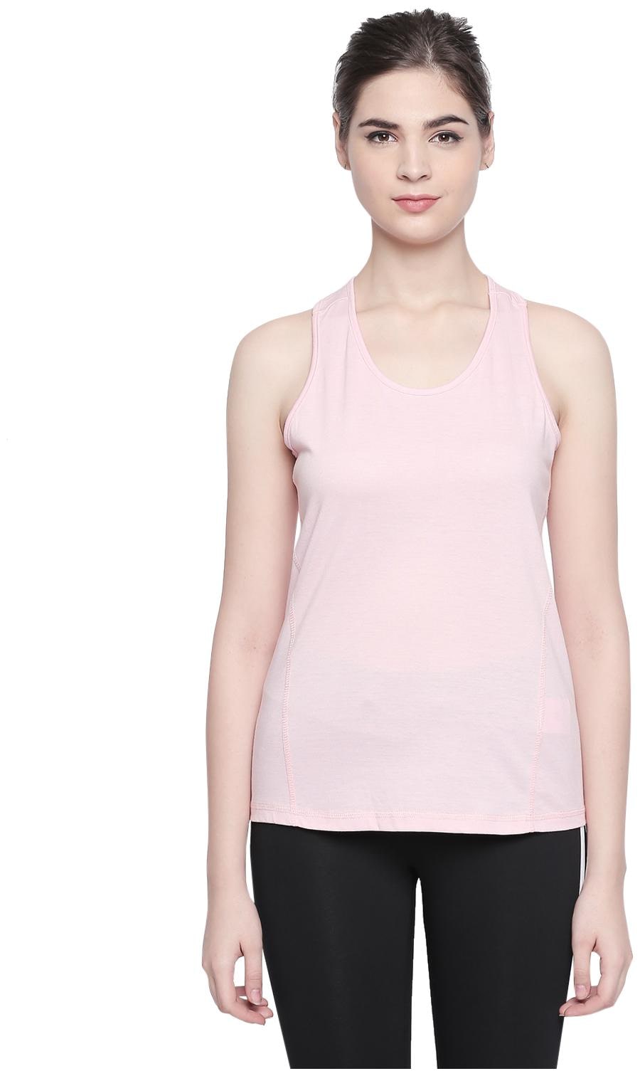 

Ajile By Pantaloons Women Pink Regular fit U neck Polyester Tank top