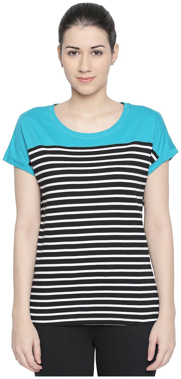 

Ajile By Pantaloons Women Striped Regular top - Black