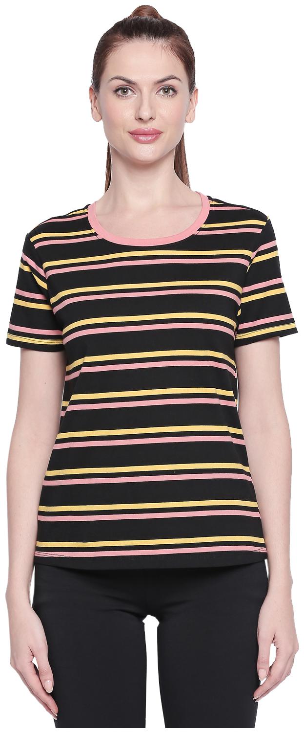 

Ajile By Pantaloons Women Black Regular fit Round neck Cotton T shirt