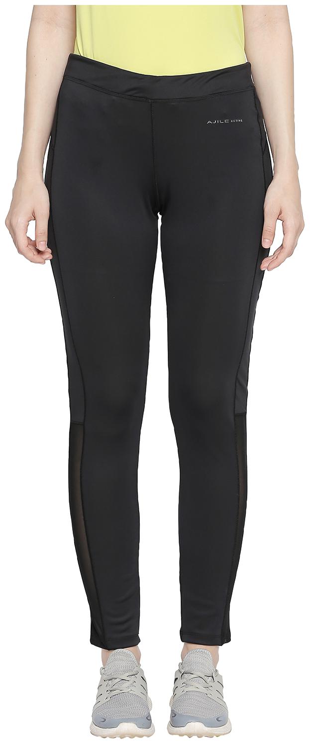 

Ajile By Pantaloons Women Regular fit Polyester Solid Track pants - Black