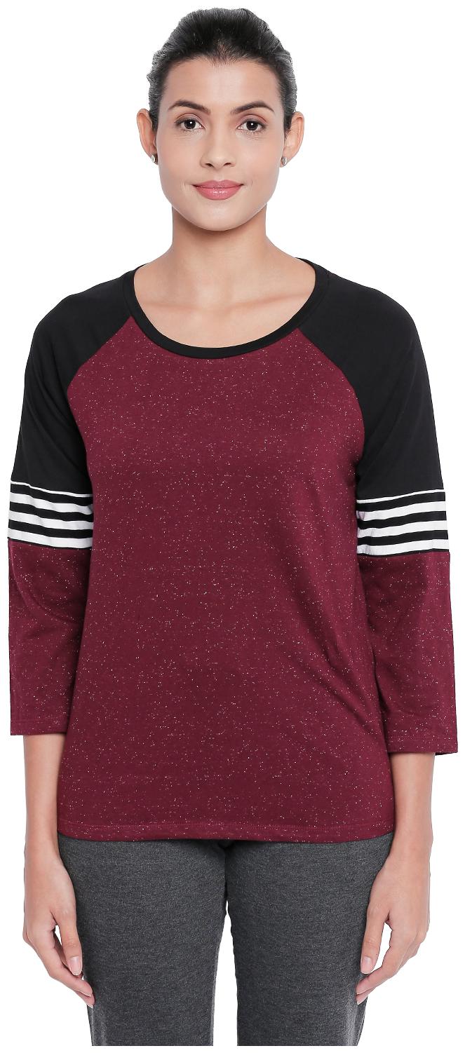 

Ajile By Pantaloons Women Solid Regular top - Maroon