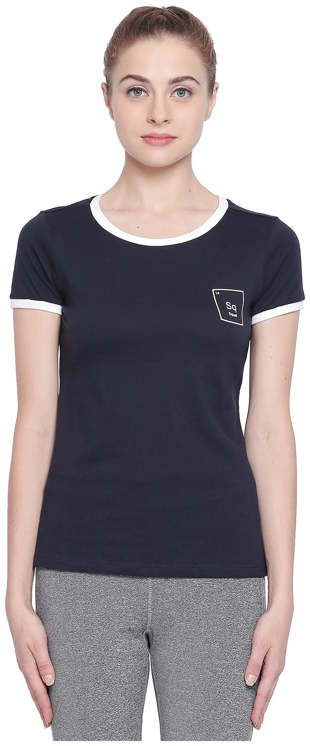 

Ajile By Pantaloons Women Blue Regular fit Round neck Cotton T shirt