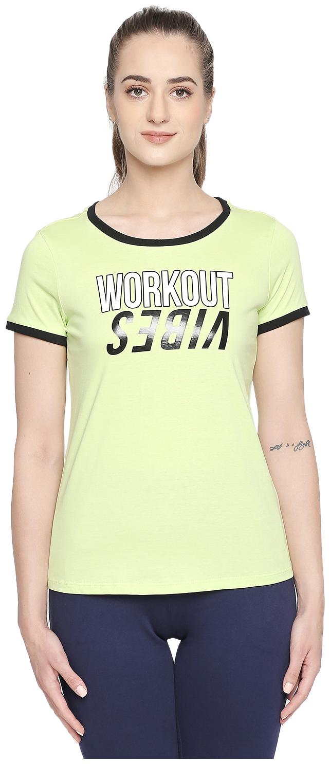 

Ajile By Pantaloons Women Green Regular fit Round neck Cotton T shirt