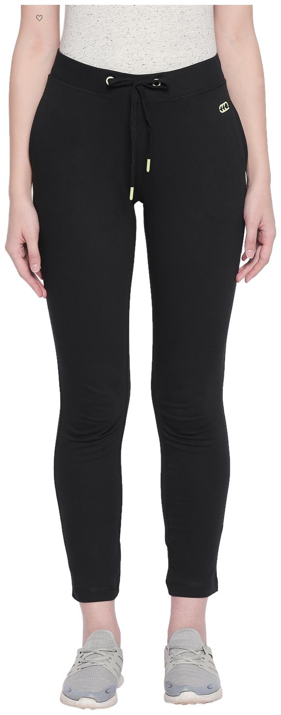 

Ajile By Pantaloons Women Regular fit Cotton Solid Track pants - Black