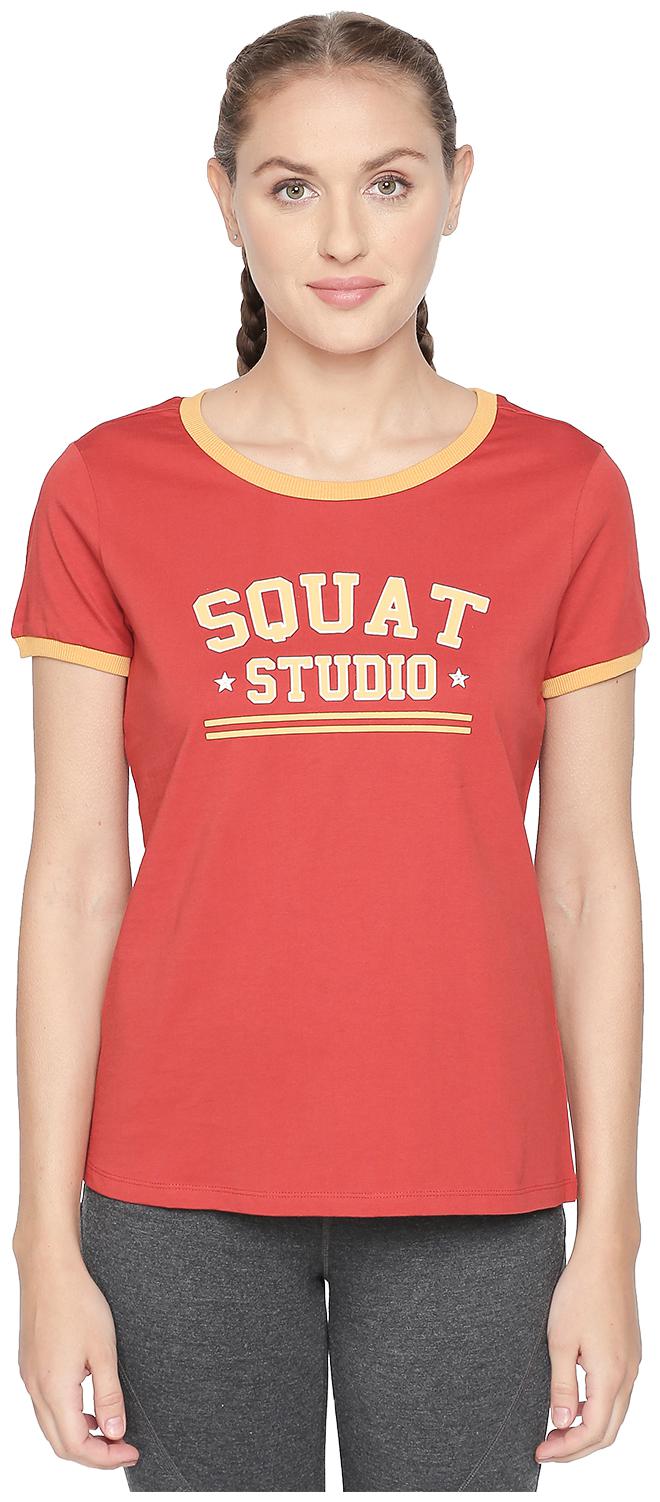 

Ajile By Pantaloons Women Red Regular fit Round neck Cotton T shirt