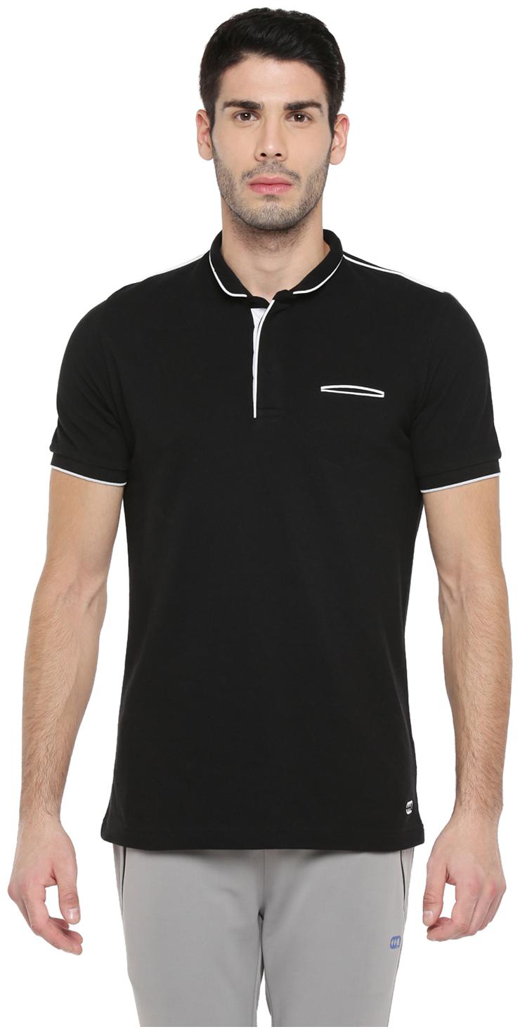 

Ajile By Pantaloons Men Black Regular fit Cotton Polo collar T-Shirt - Pack Of 1