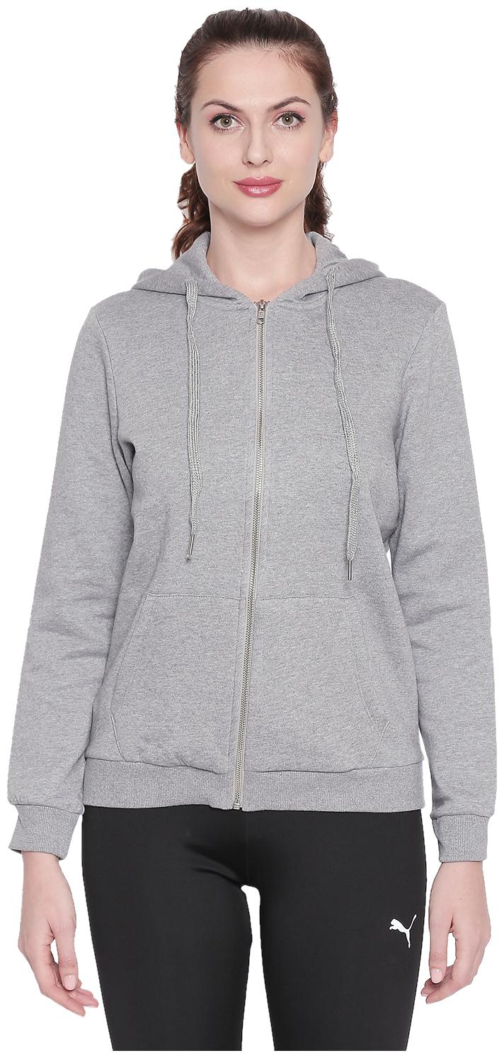 

Ajile By Pantaloons Women Solid Hoodie - Grey