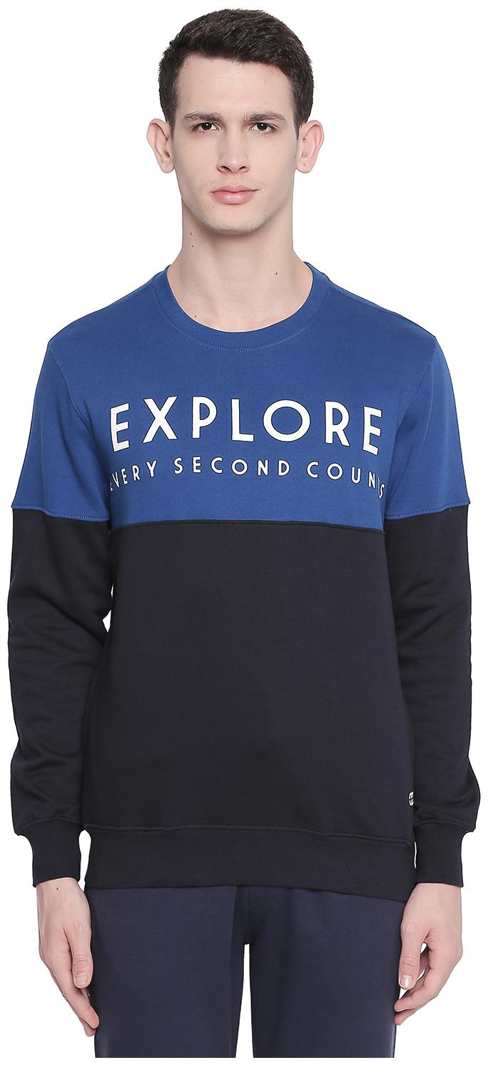 

Ajile By Pantaloons Polyester Printed Men Blue Sweatshirt