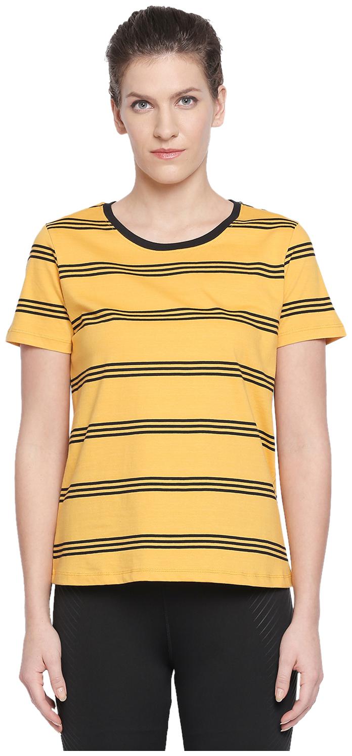 

Ajile By Pantaloons Women Yellow Regular fit Round neck Cotton T shirt
