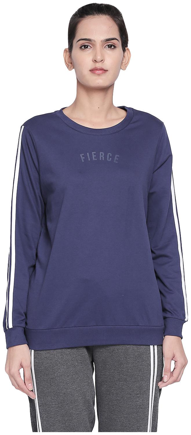 

Ajile By Pantaloons Women Solid Sweatshirt - Blue