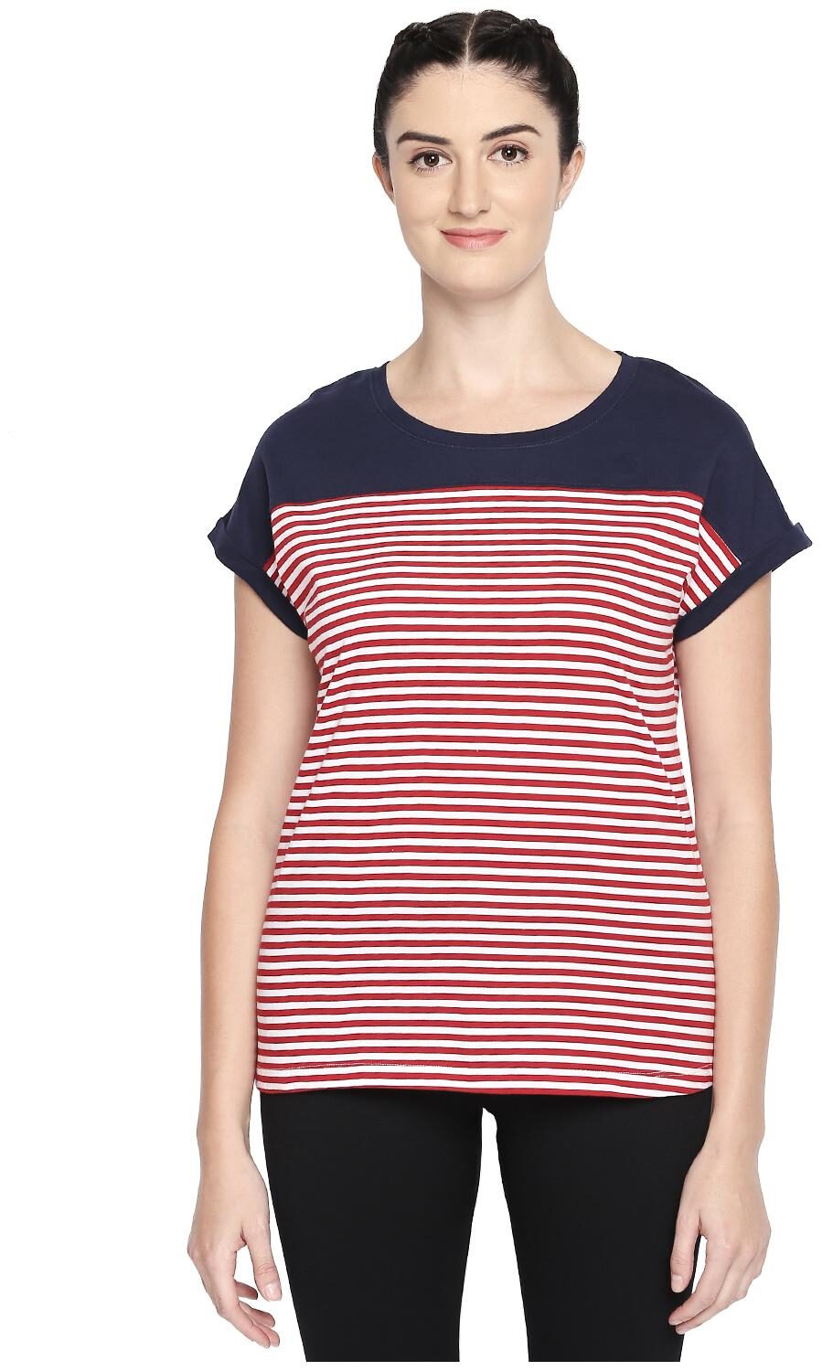 

Ajile By Pantaloons Women Striped Regular top - Blue