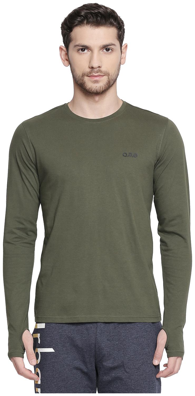 

Ajile By Pantaloons Men Green Regular fit Cotton Round neck T-Shirt - Pack Of 1