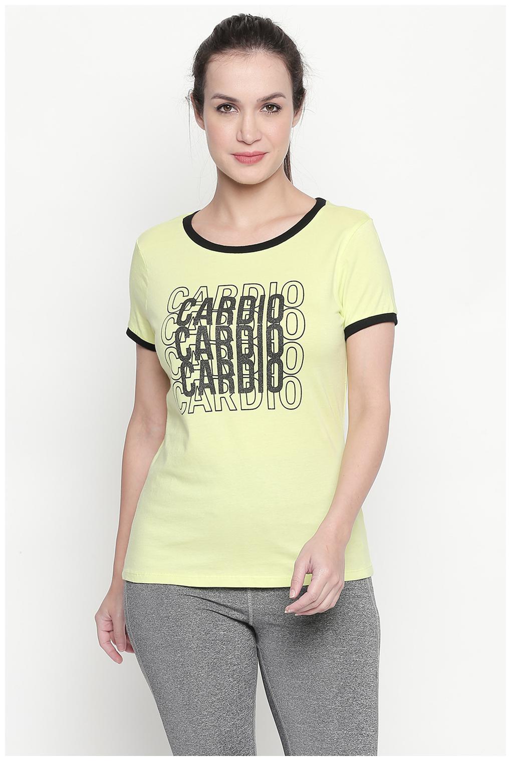 

Ajile By Pantaloons Women Green Regular fit Round neck Cotton T shirt