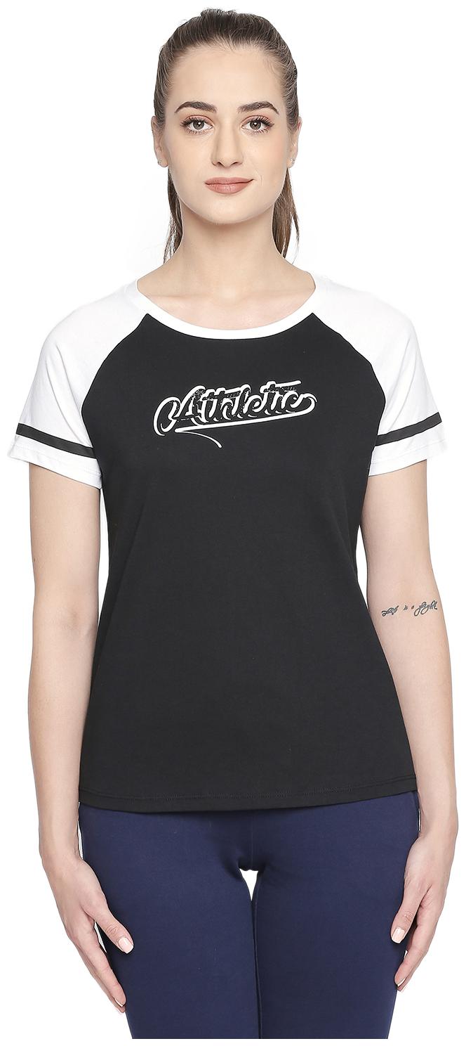 

Ajile By Pantaloons Women Black Regular fit Round neck Cotton T shirt