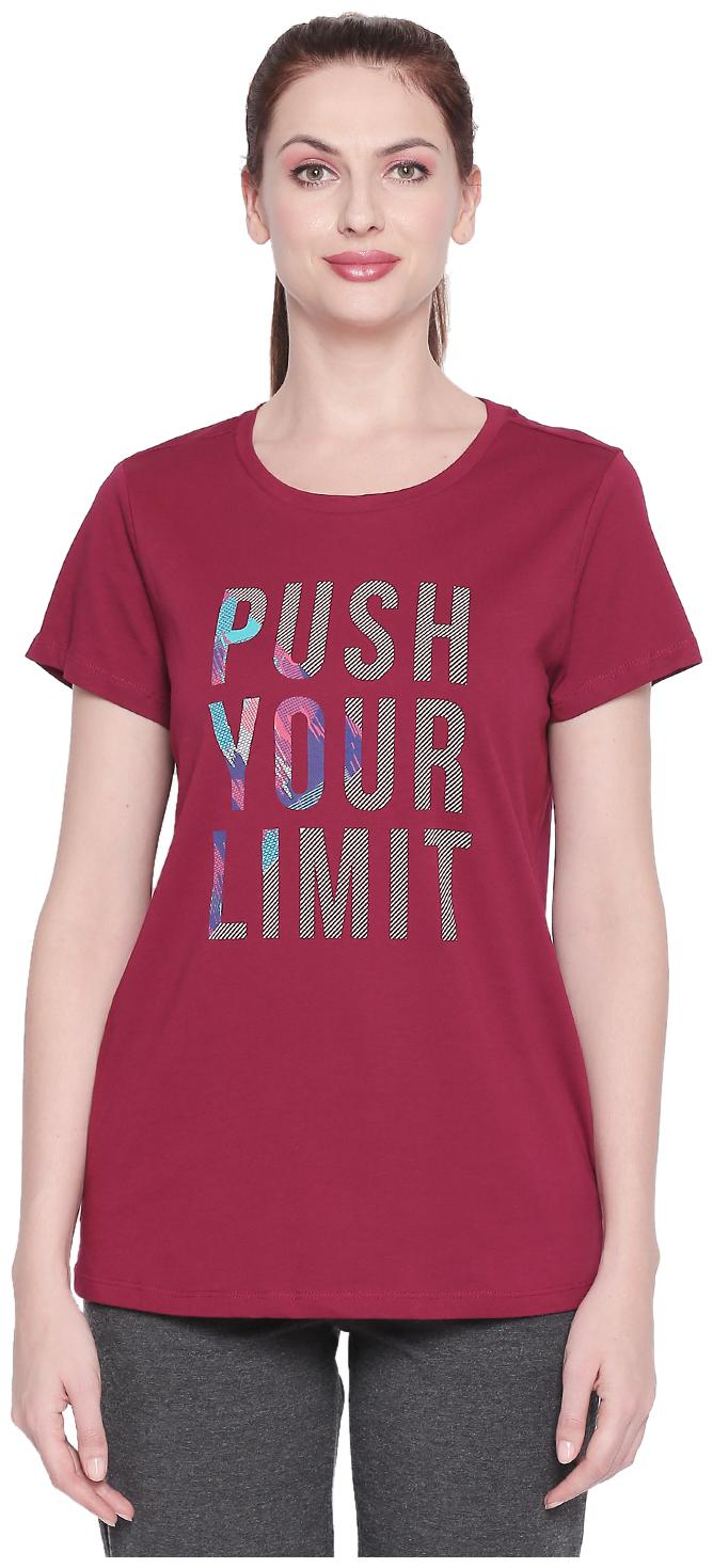 

Ajile By Pantaloons Women Purple Regular fit Round neck Cotton T shirt