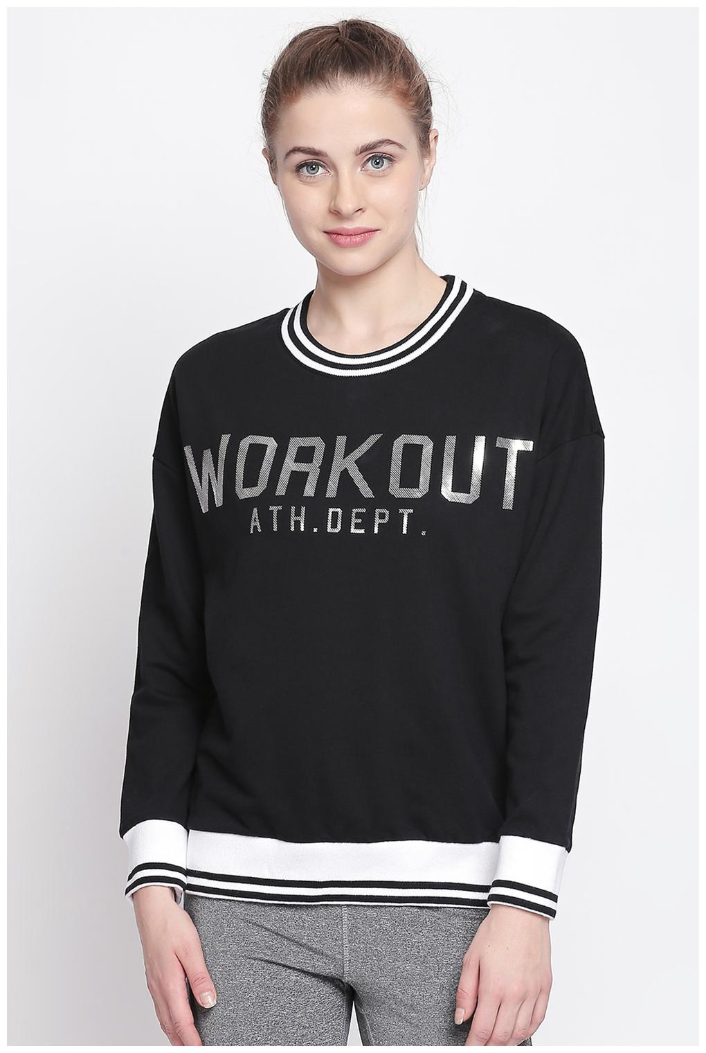 

Ajile By Pantaloons Women Printed Sweatshirt - Black