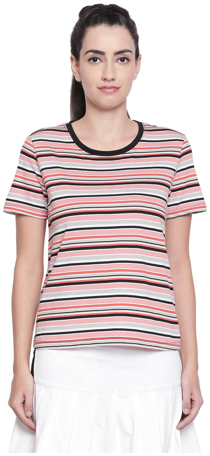 

Ajile By Pantaloons Women Orange Regular fit Round neck Cotton T shirt