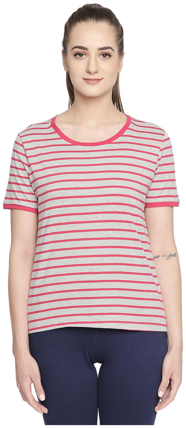 

Ajile By Pantaloons Women Pink Regular fit Round neck Cotton T shirt