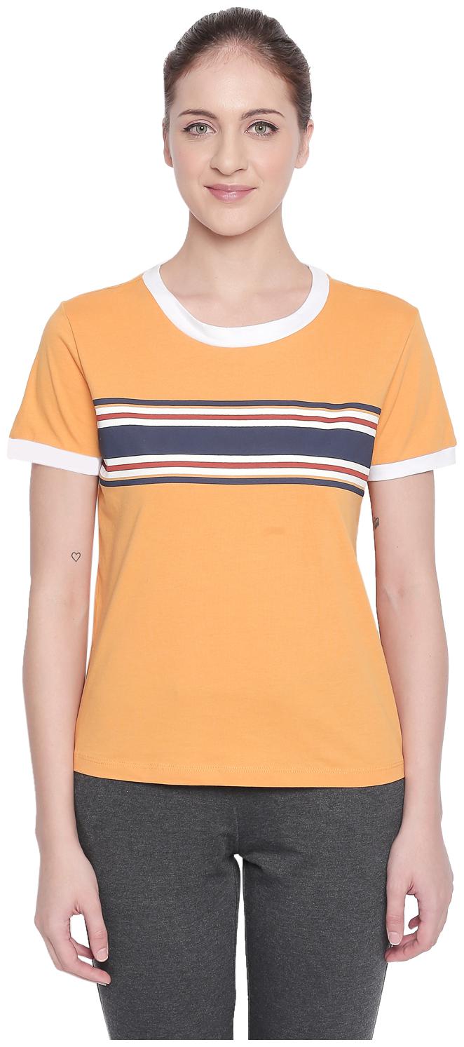 

Ajile By Pantaloons Women Yellow Regular fit Round neck Cotton T shirt