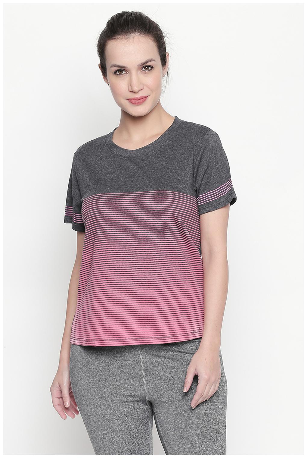

Ajile By Pantaloons Women Pink Regular fit Round neck Cotton T shirt