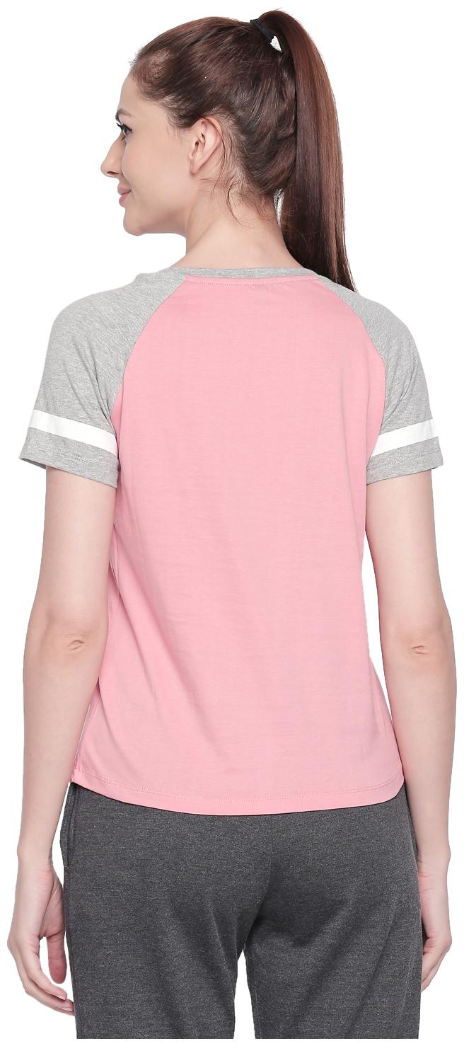 

Ajile By Pantaloons Women Pink Regular fit Round neck Cotton T shirt