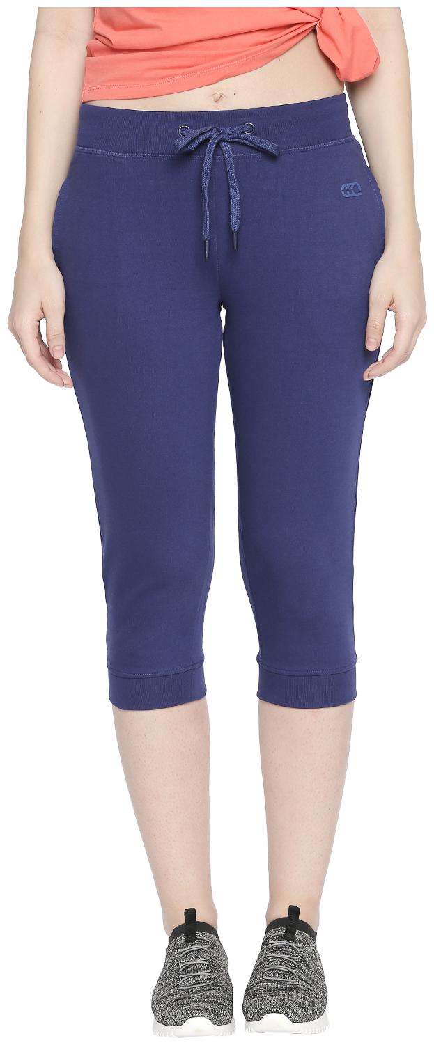 

Ajile By Pantaloons Women Regular fit Cotton Solid Track pants - Blue
