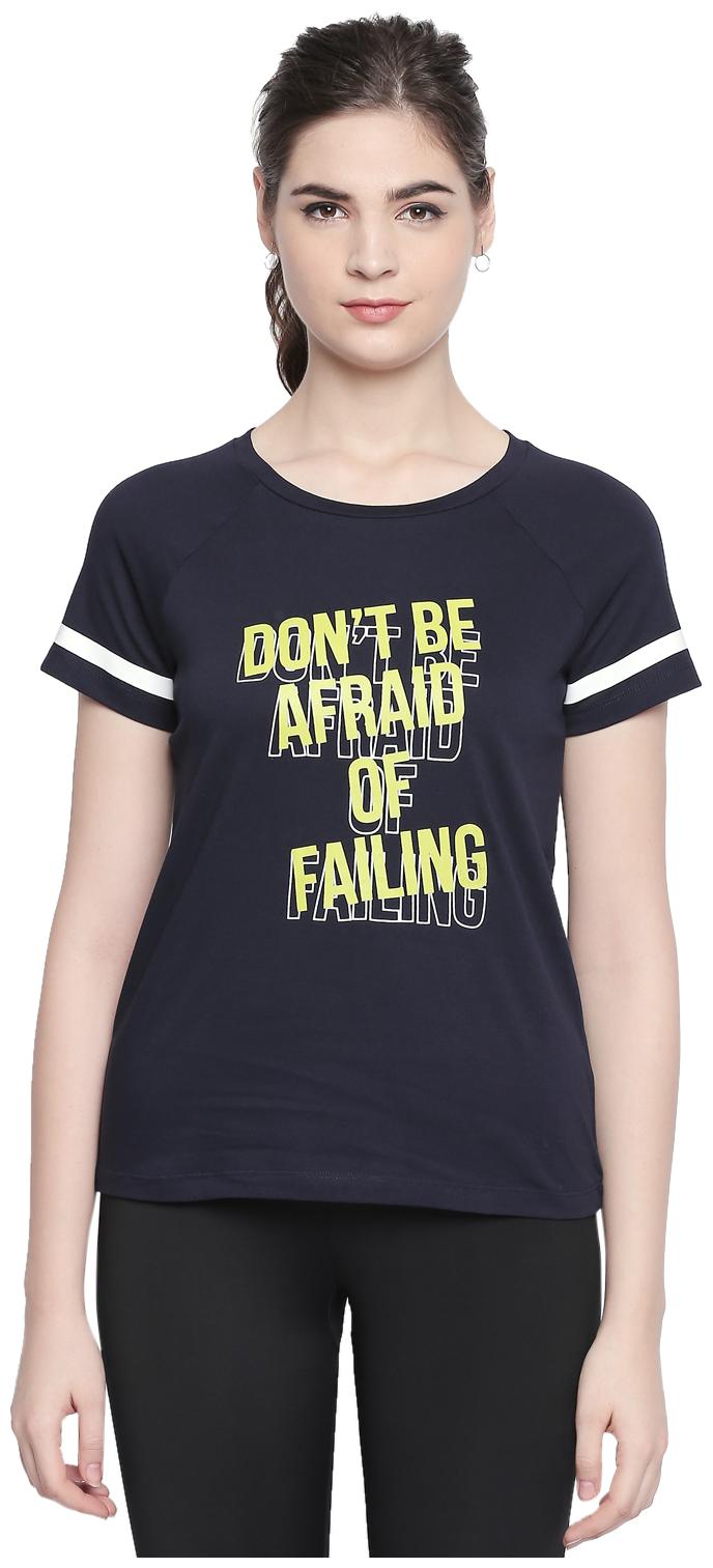 

Ajile By Pantaloons Women Navy Regular fit Round neck Cotton T shirt