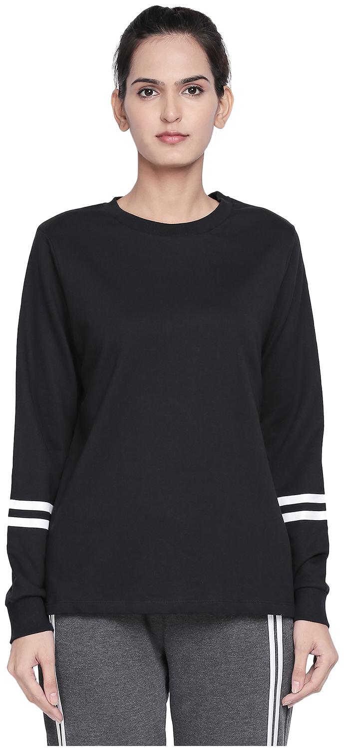 

Ajile By Pantaloons Women Solid Sweatshirt - Black