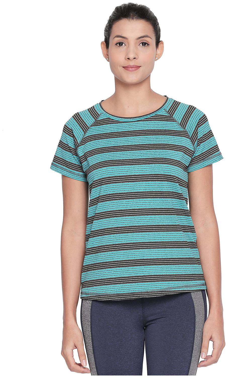 

Ajile By Pantaloons Women Green Regular fit Round neck Polyester T shirt