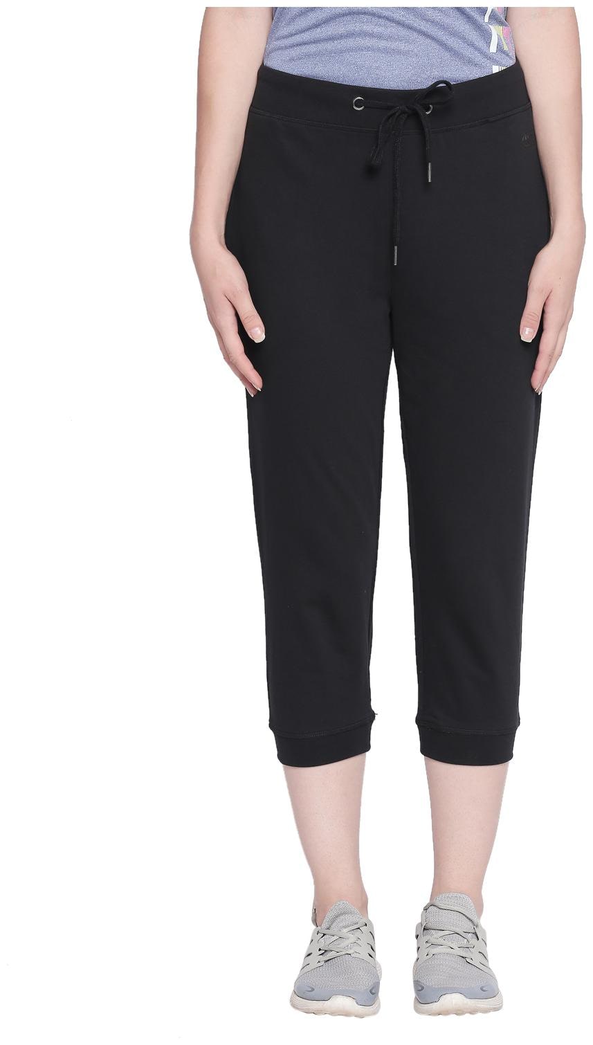 

Ajile By Pantaloons Women Regular fit Cotton Solid Track pants - Black