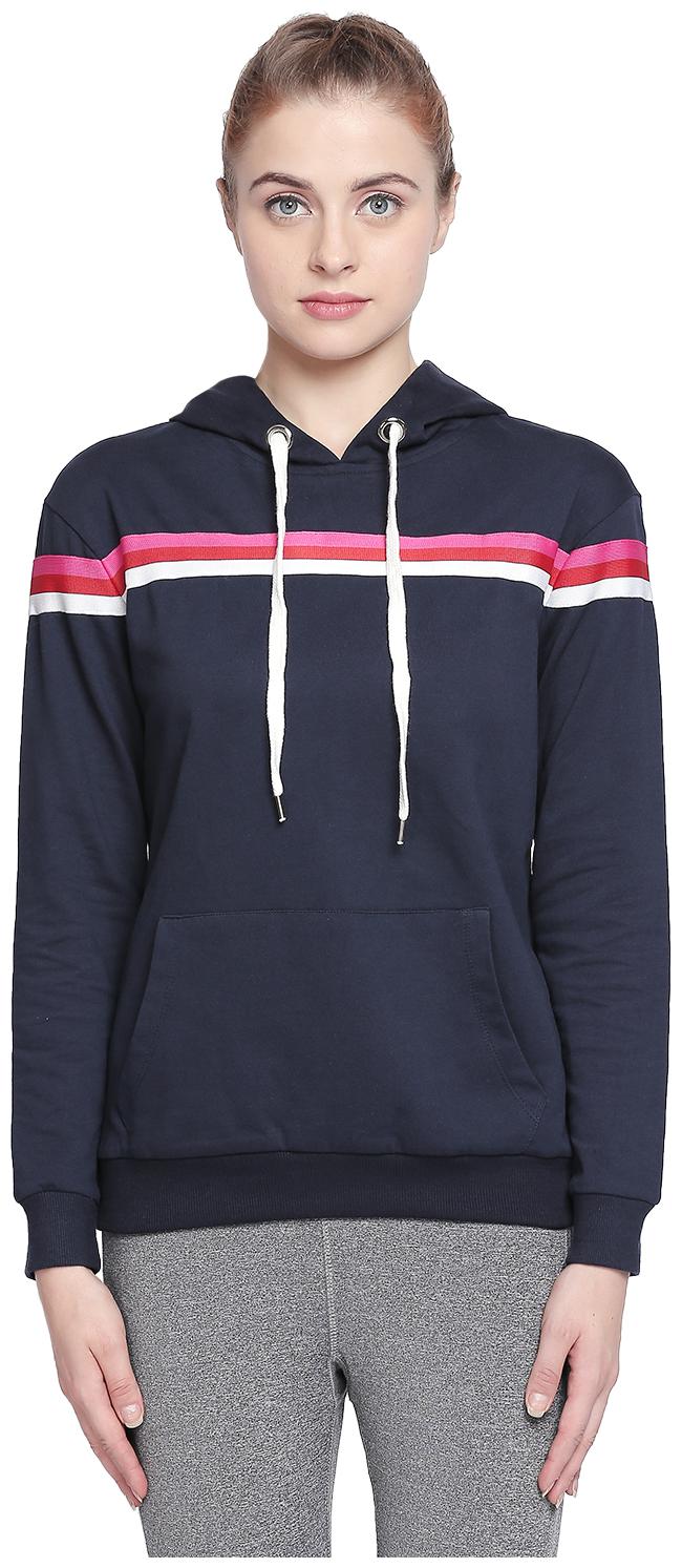 

Ajile By Pantaloons Women Striped Sweatshirt - Blue