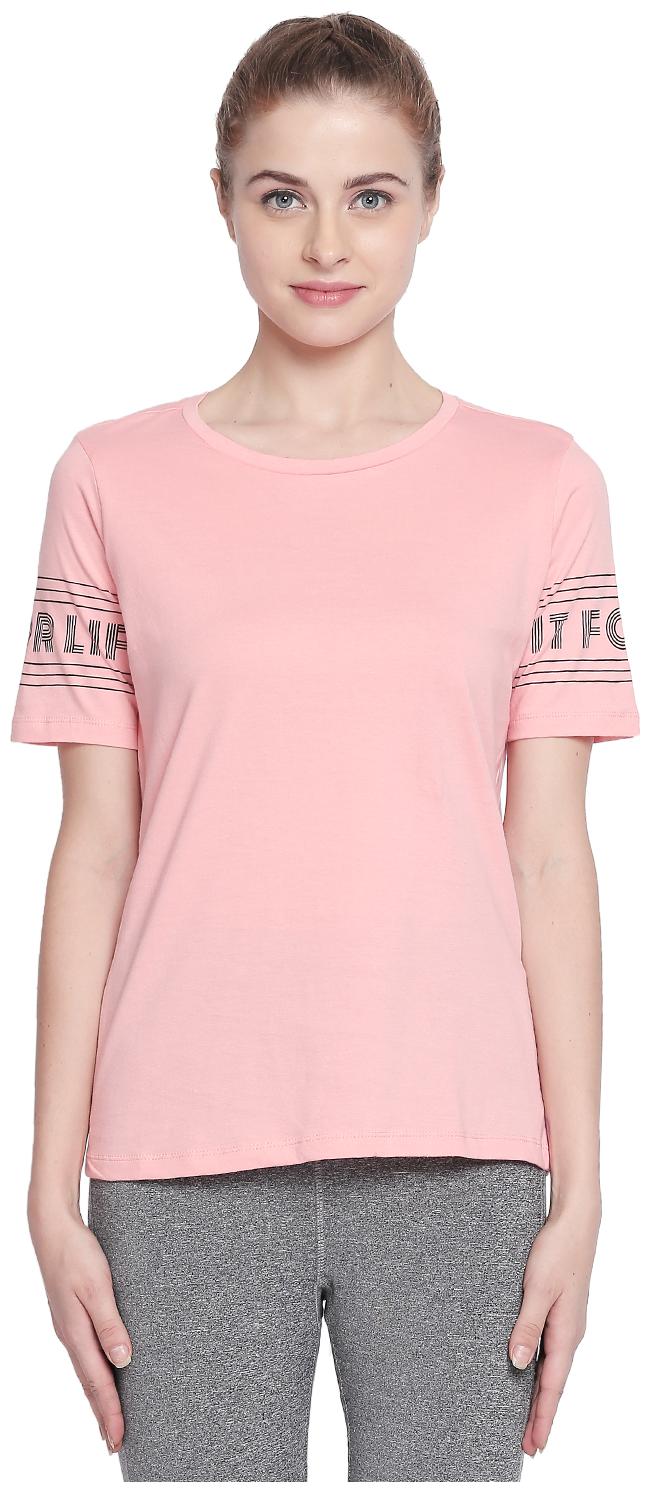 

Ajile By Pantaloons Women Pink Regular fit Round neck Cotton T shirt