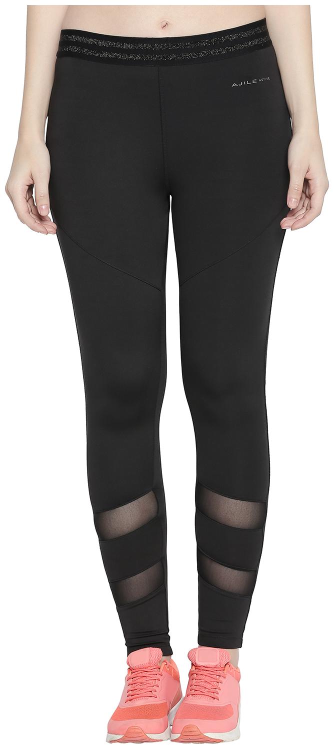 

Ajile By Pantaloons Women Regular fit Blended Solid Track pants - Black