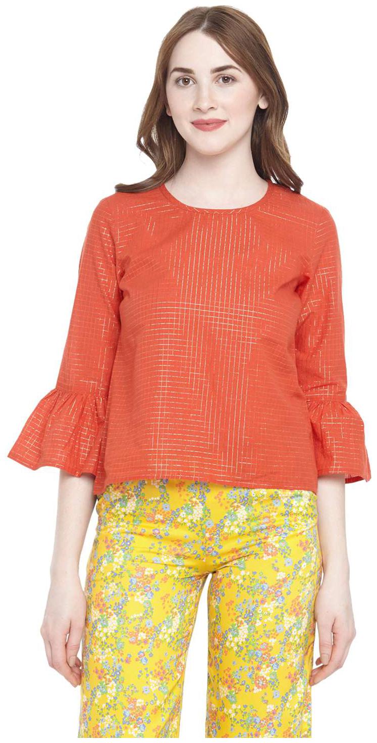 

Akkriti By Pantaloons Women Printed Regular top - Orange