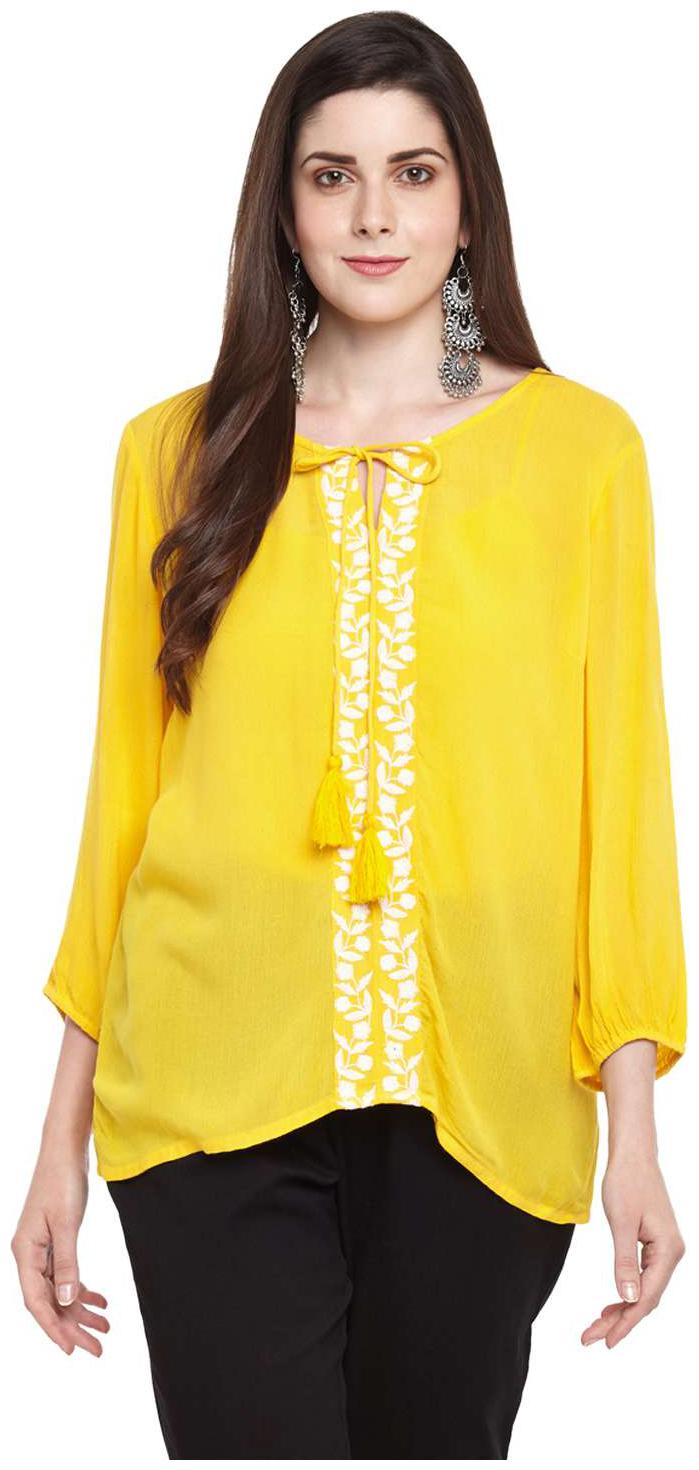 

Akkriti By Pantaloons Women Printed Regular top - Yellow