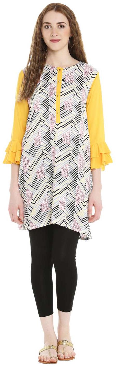 

Akkriti By Pantaloons Women White Printed Straight Kurta