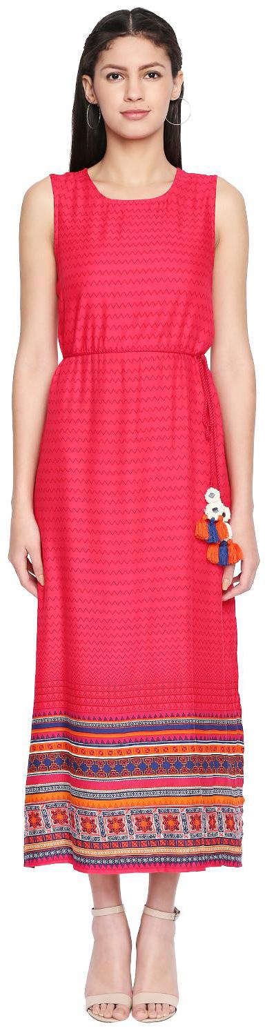 

Akkriti By Pantaloons Pink Printed Maxi dress
