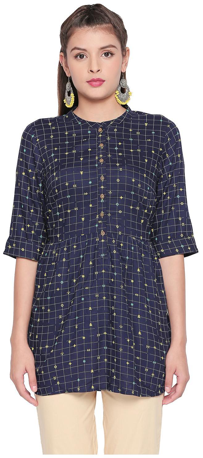 

Akkriti By Pantaloons Women Printed Regular tunic - Blue
