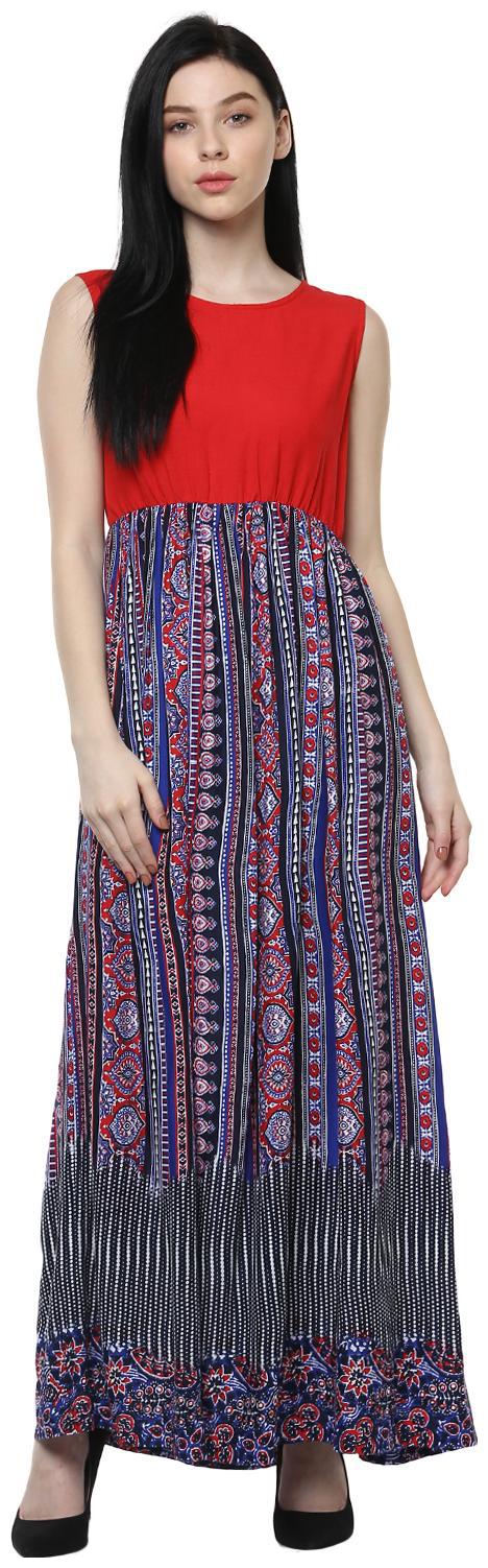 akkriti by pantaloons printed maxi dress