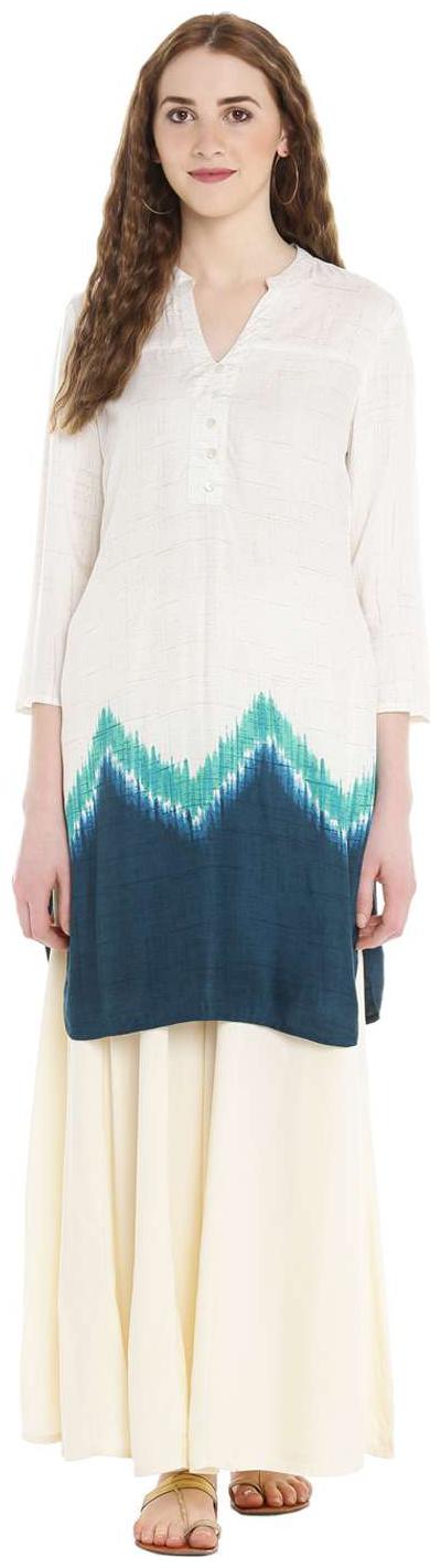 

Akkriti By Pantaloons Women Blue Printed Regular Kurti
