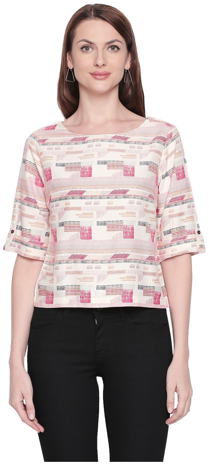 

Akkriti By Pantaloons Women Printed Regular top - White