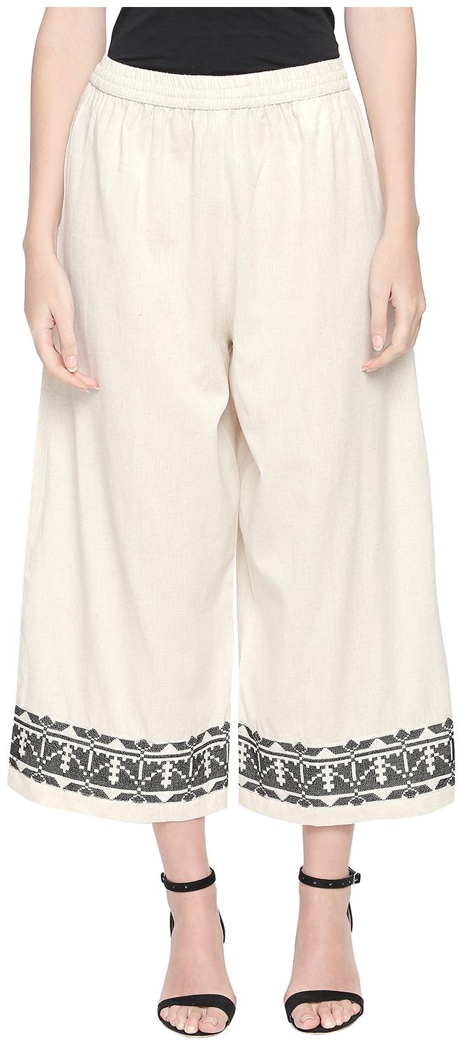 

Akkriti By Pantaloons Women Cream Regular fit Regular pants