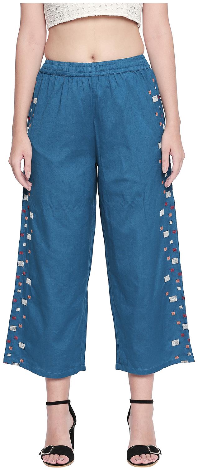

Akkriti By Pantaloons Women Blue Regular fit Regular trousers