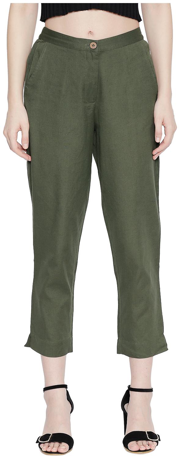 

Akkriti By Pantaloons Women Green Regular fit Regular pants