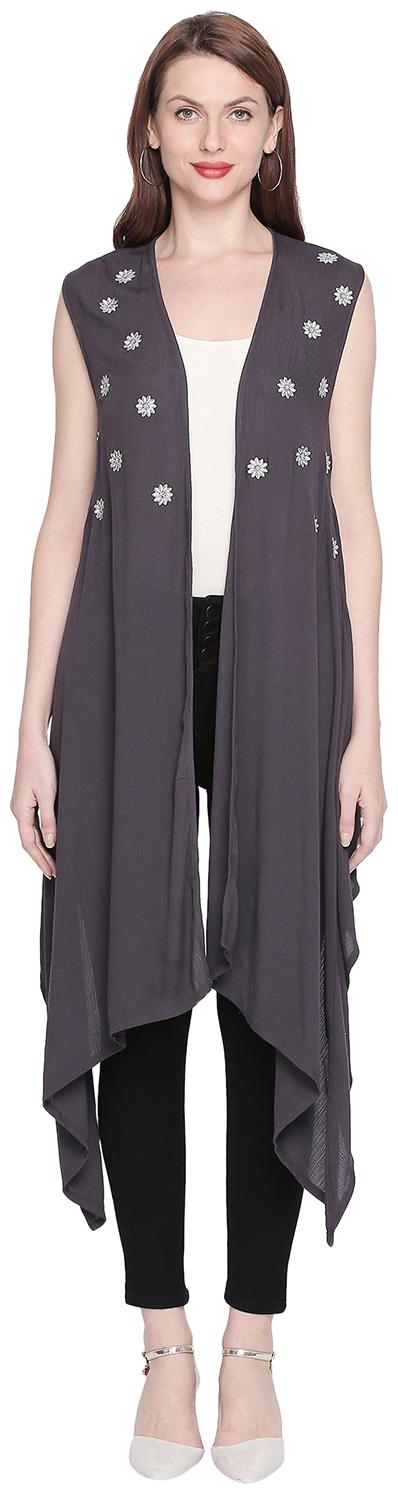 

Akkriti By Pantaloons Women Shrug - Grey